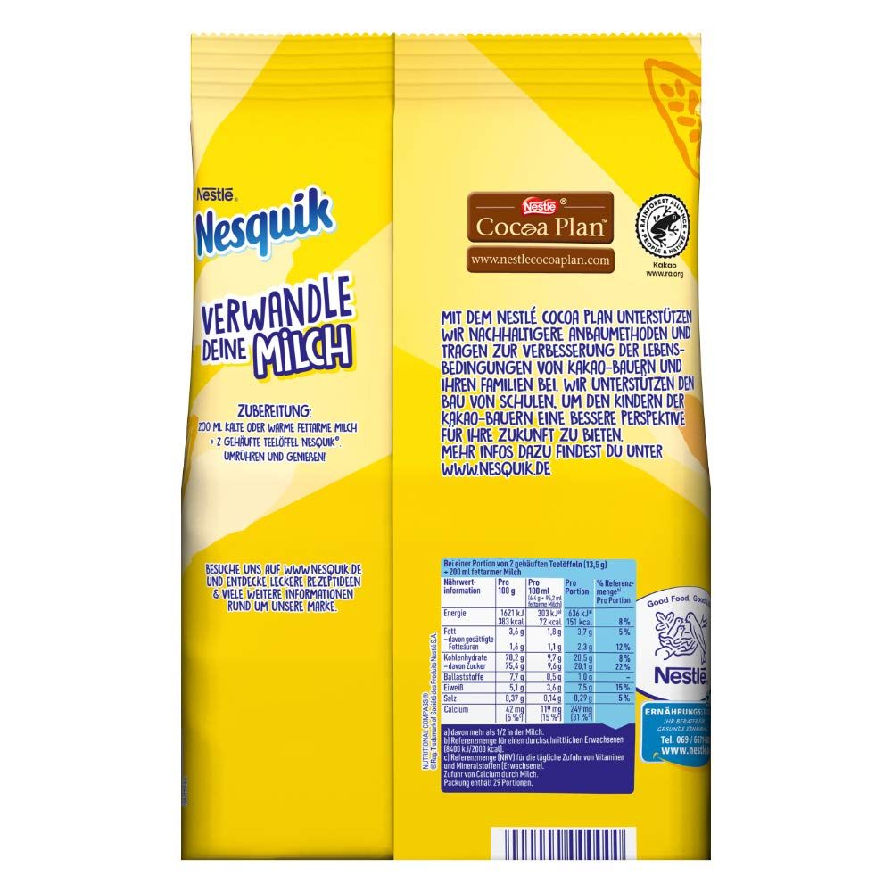 NESTLÉ Nesquik, kakaohaltiges Getränkepulver