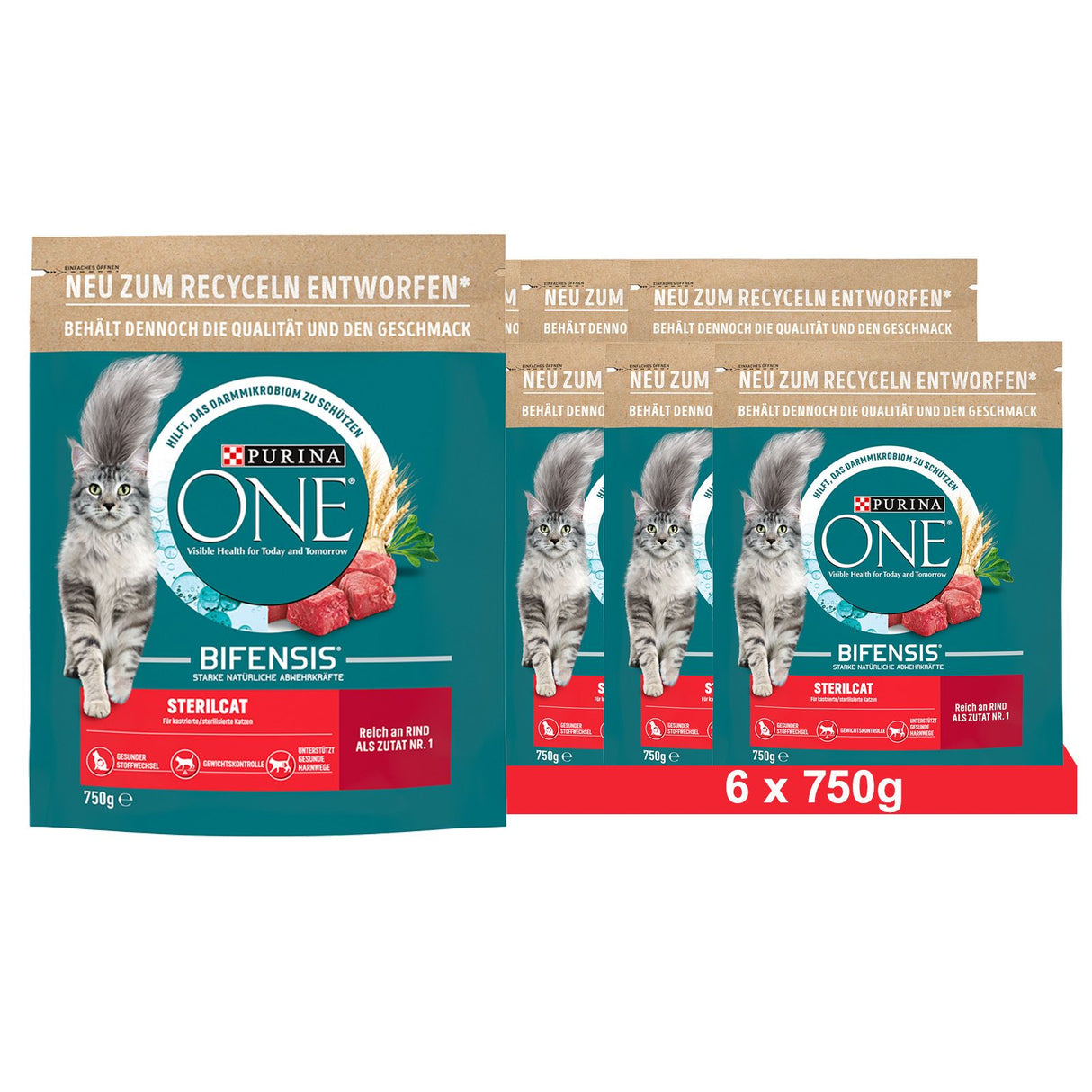 PURINA ONE BIFENSIS STERILCAT aliment sec pour chats stérilisés, riche en bœuf