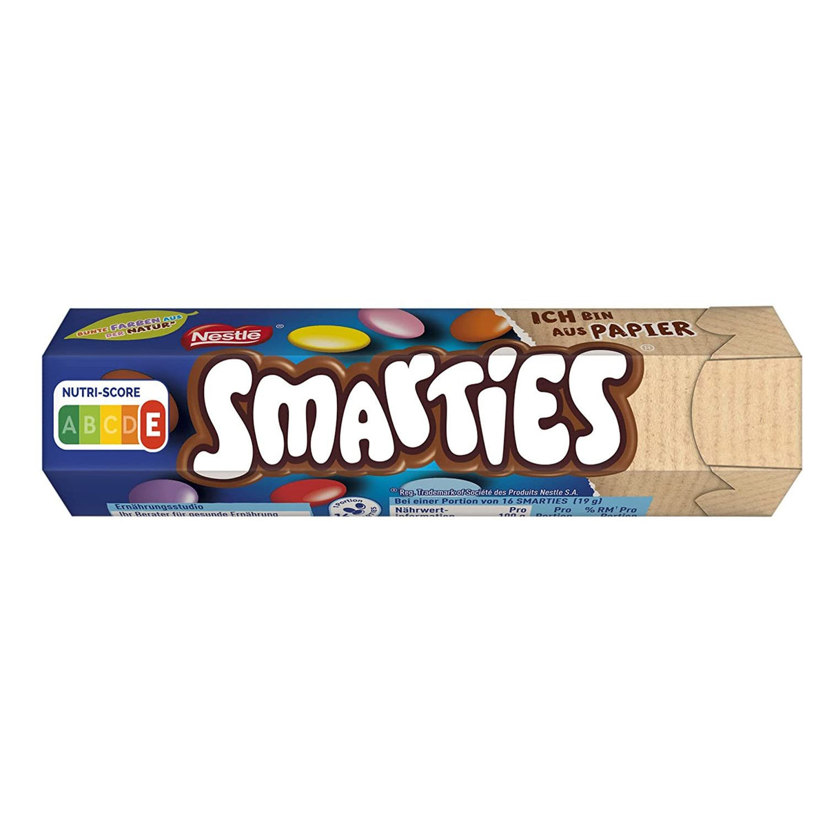 NESTLÉ Smarties® Bonbons Chocolatés, Boîte de 24 tubes
