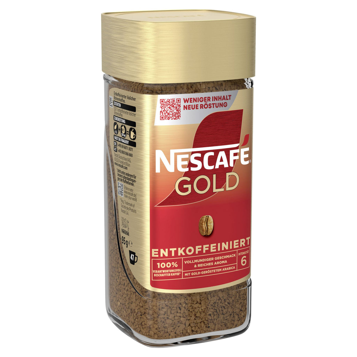 NESCAFÉ GOLD Décaféiné, café soluble en grains, sans caféine