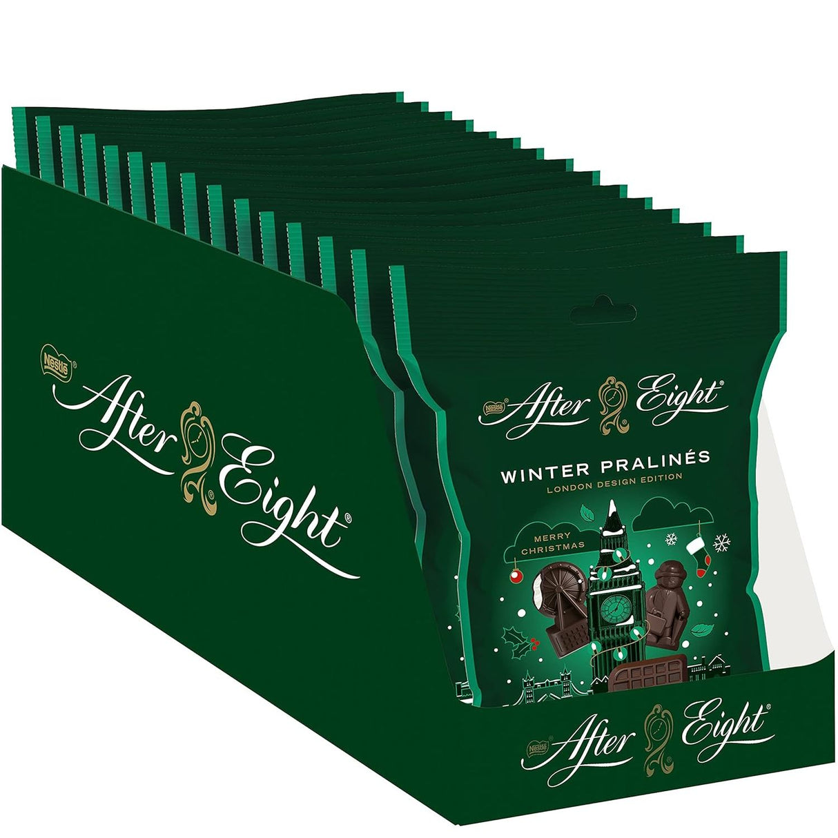 After Eight Winter Pralinés, Pralinen glutenfrei aus dunkler Schokolade mit Minzfüllung