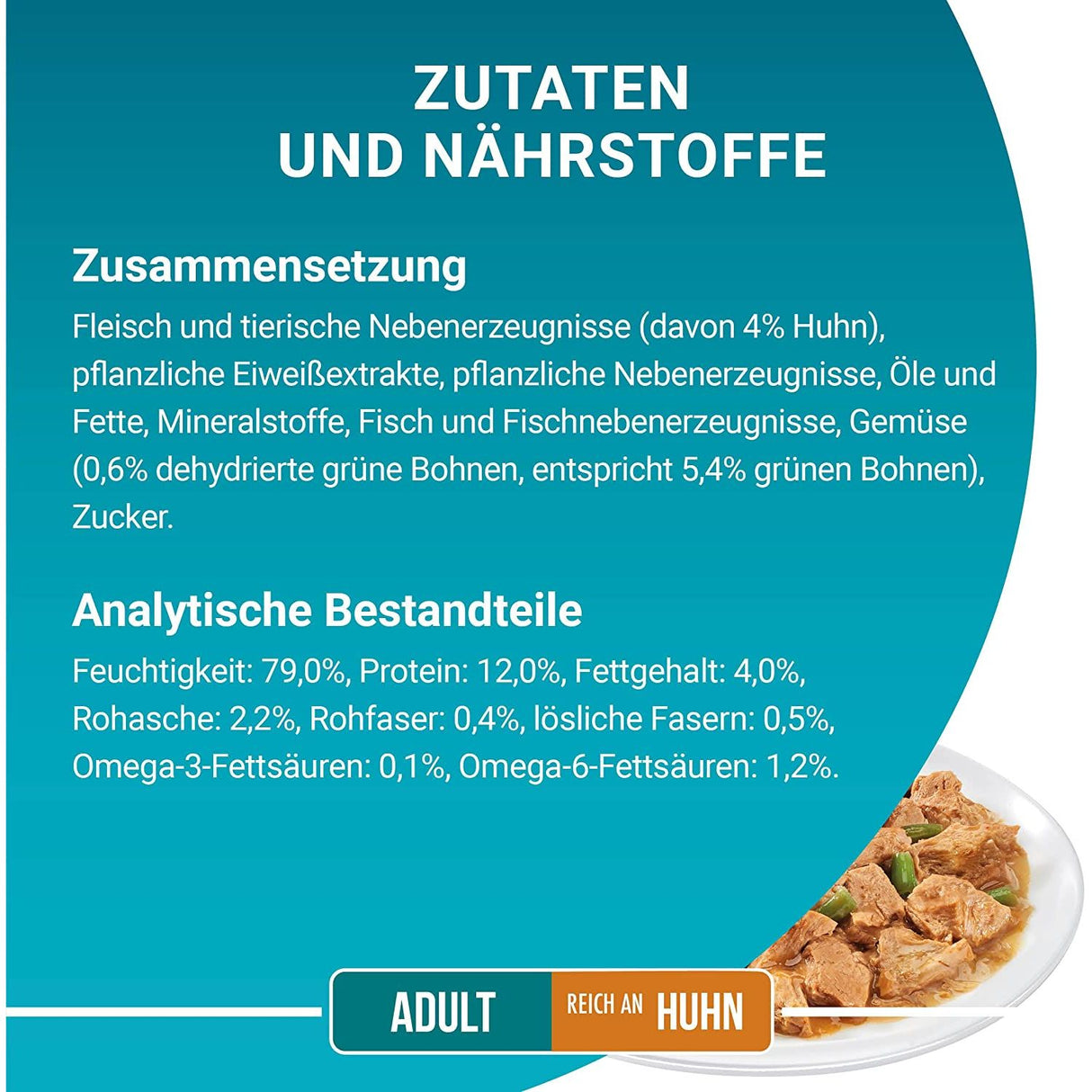 PURINA ONE Adult Katzenfutter nass zarte Stückchen in Sauce mit Huhn und grünen Bohnen