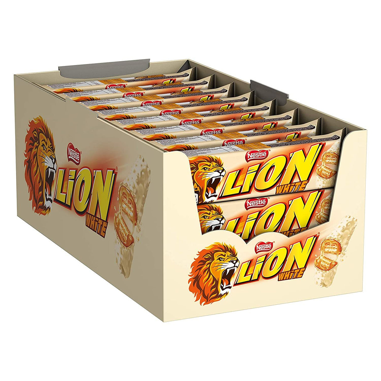 NESTLÉ Lion Barres Chocolatée Blanc Boîte de 24