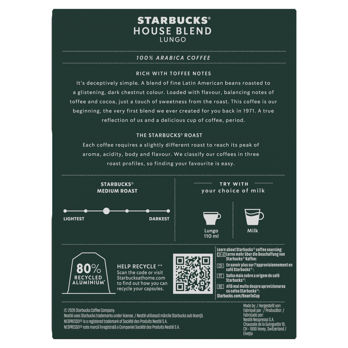 Starbucks by Nespresso House Blend Big Pack