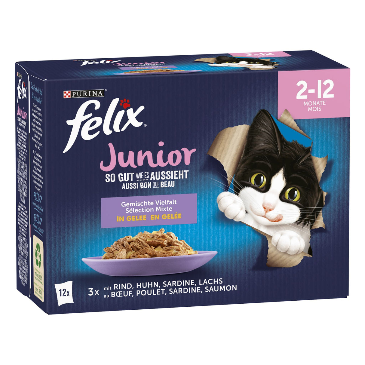 FELIX Aussi bon qu'il y paraît Junior nourriture humide pour chats