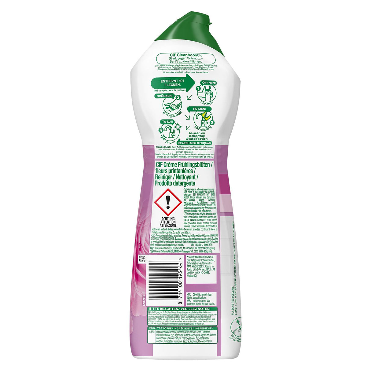 Cif Crème Scheuermilch Reiniger Frühlingsblüte