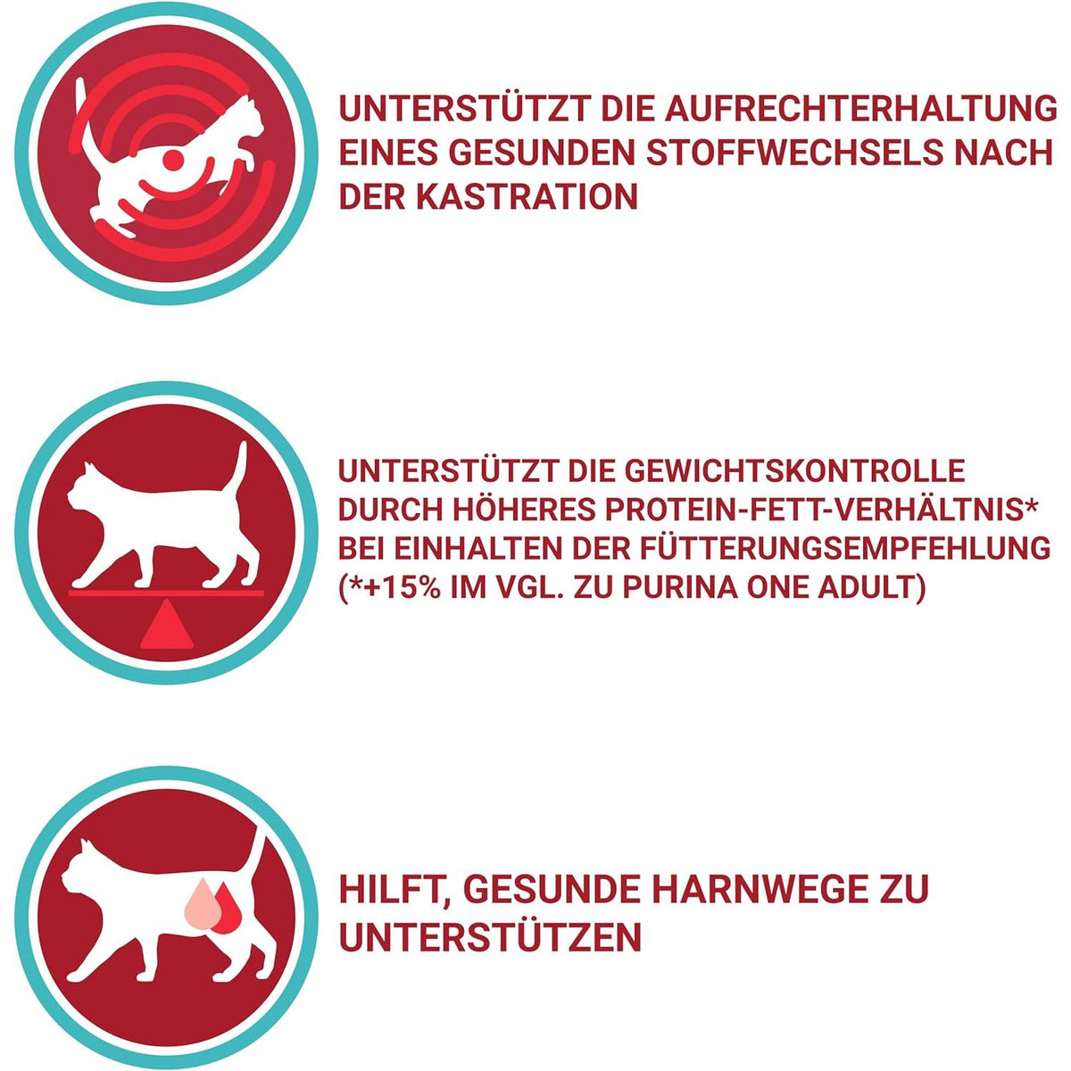 PURINA ONE STERILCAT Trockenfutter Katze mit Rind