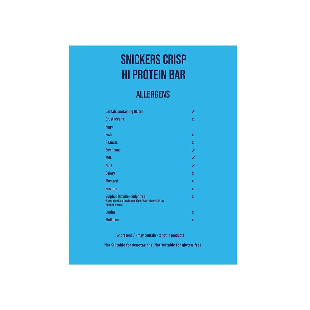 MARS Snickers Hi-Protein Riegel Chocolate Crisp 12x55g