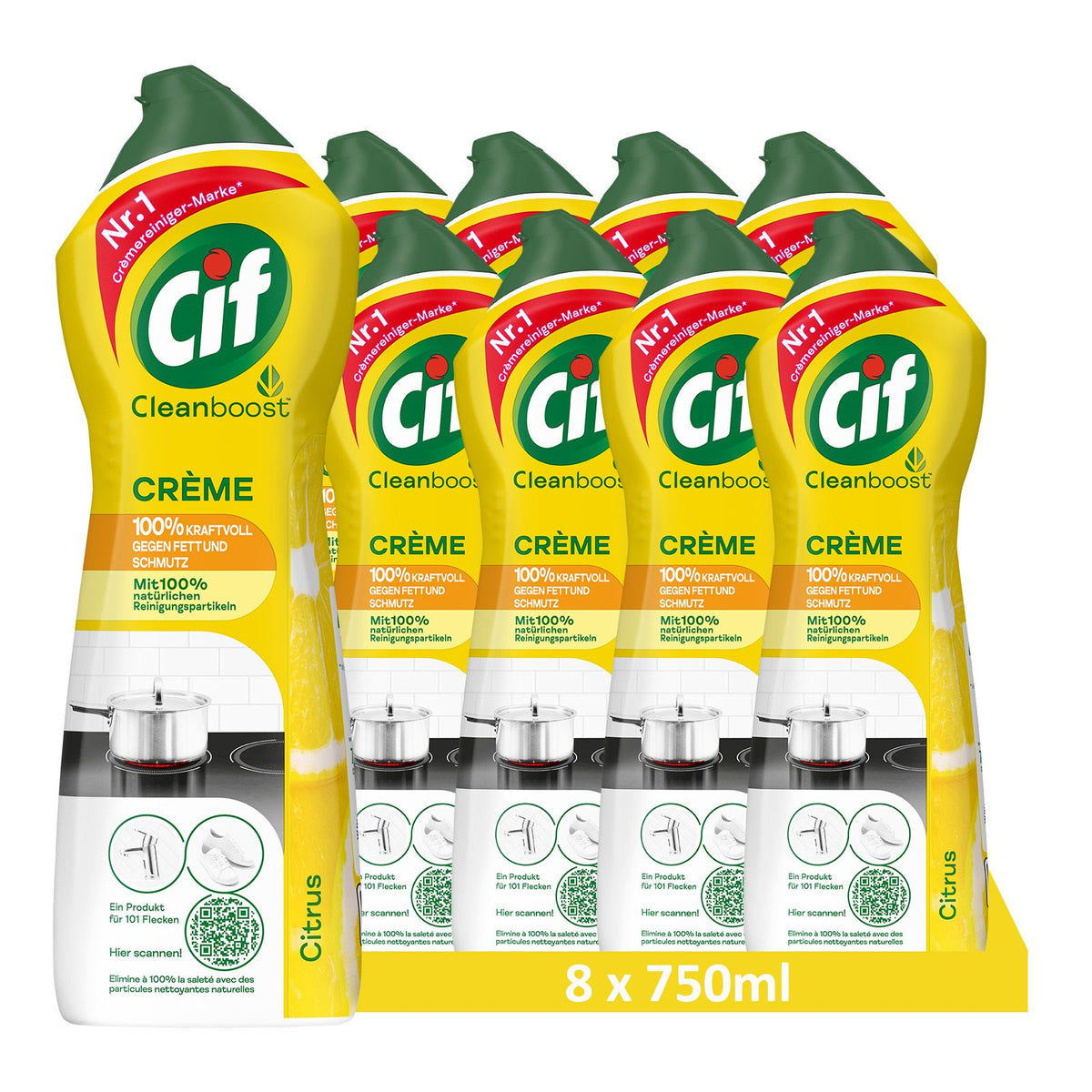 Cif Crème Citrus, Lait à récurer Citrus Nettoyant