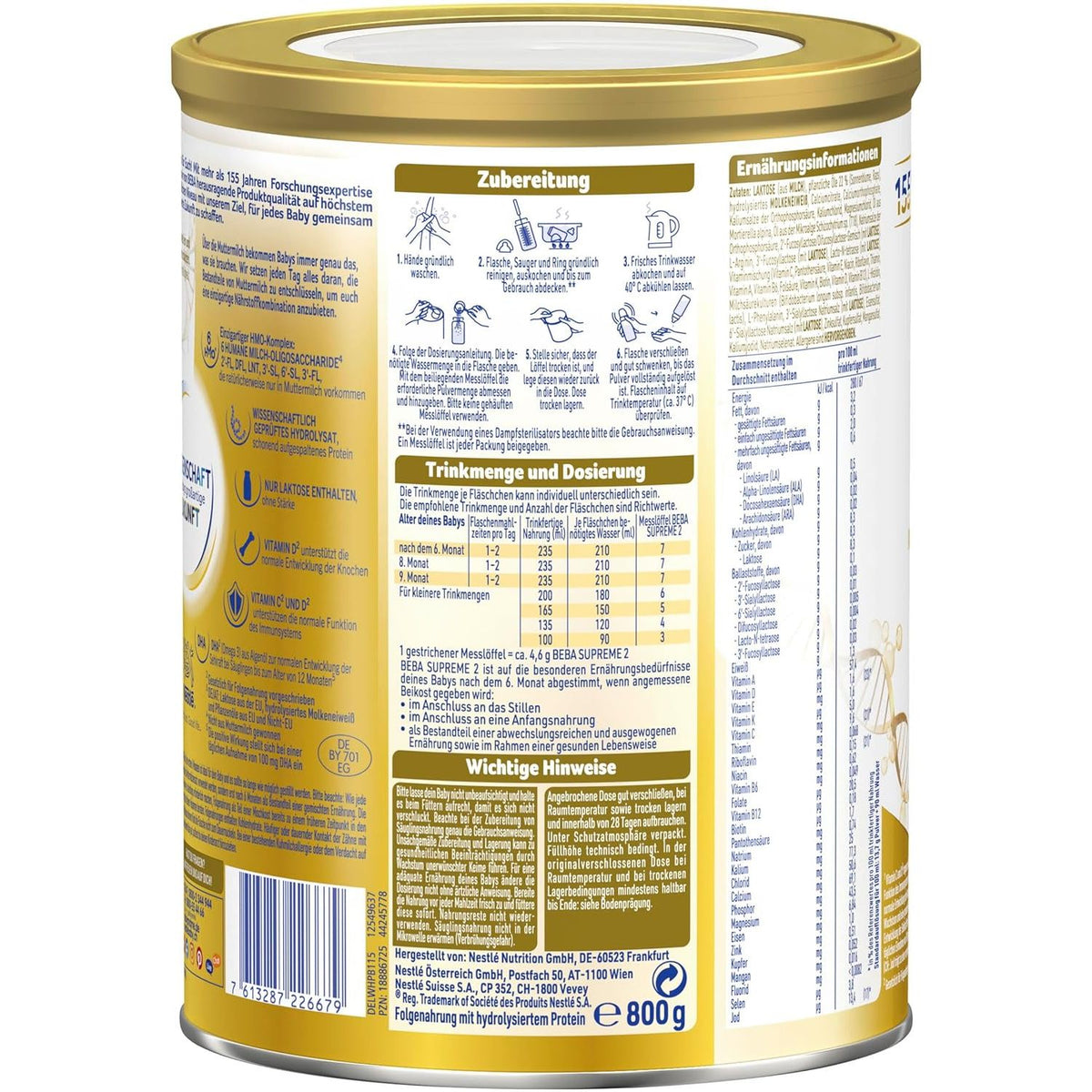 Nestlé BEBA SUPREME 2 Folgemilch