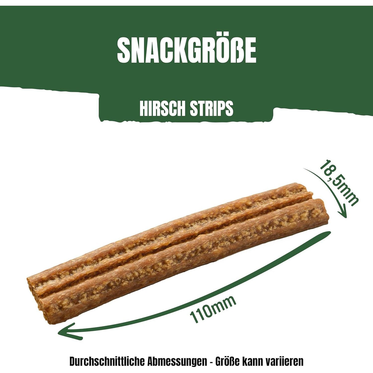 AdVENTuROS Strips Hundeleckerli fettarm, mit Hirschgeschmack 90g Beutel