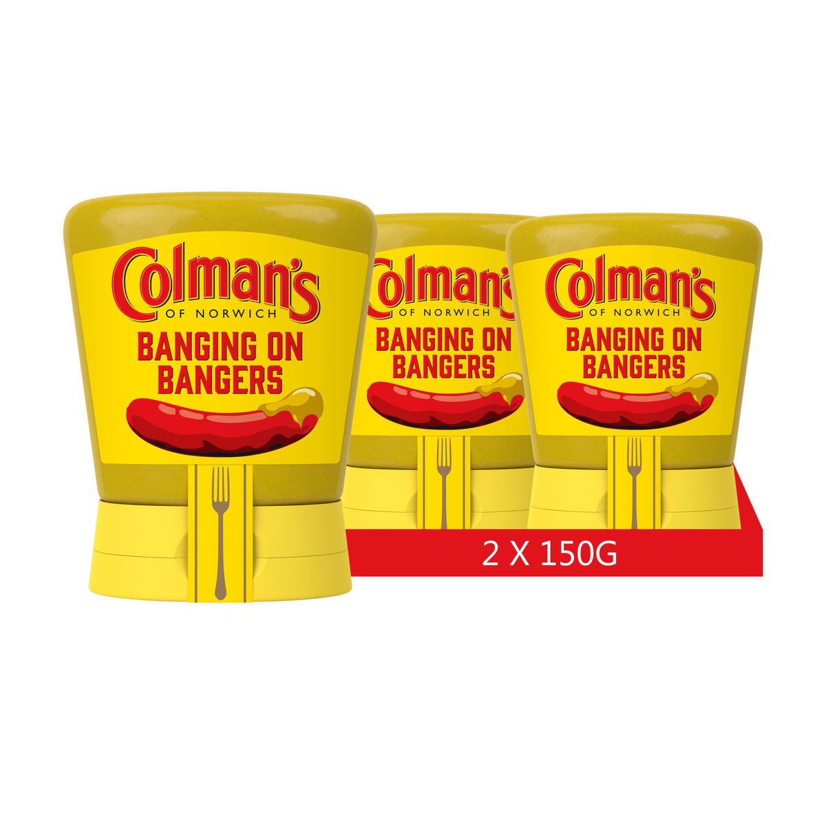 Colman's moutarde anglaise originale en flacon souple, moutarde anglaise superfine et vegane