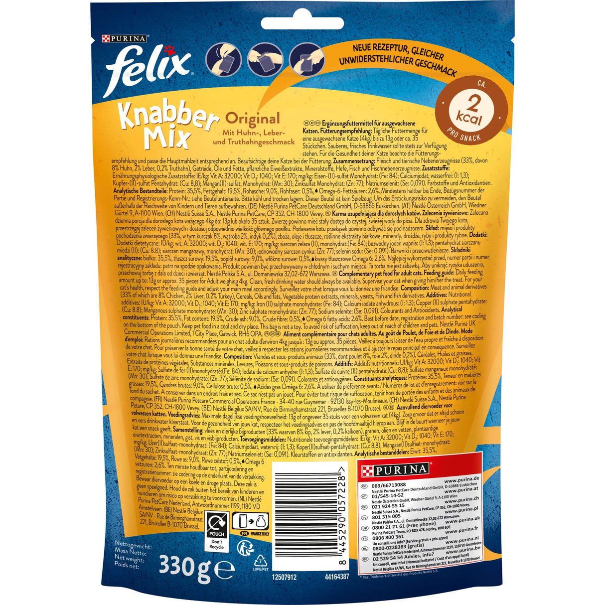 FELIX Knabber Mix Original Friandise croustillante pour chats