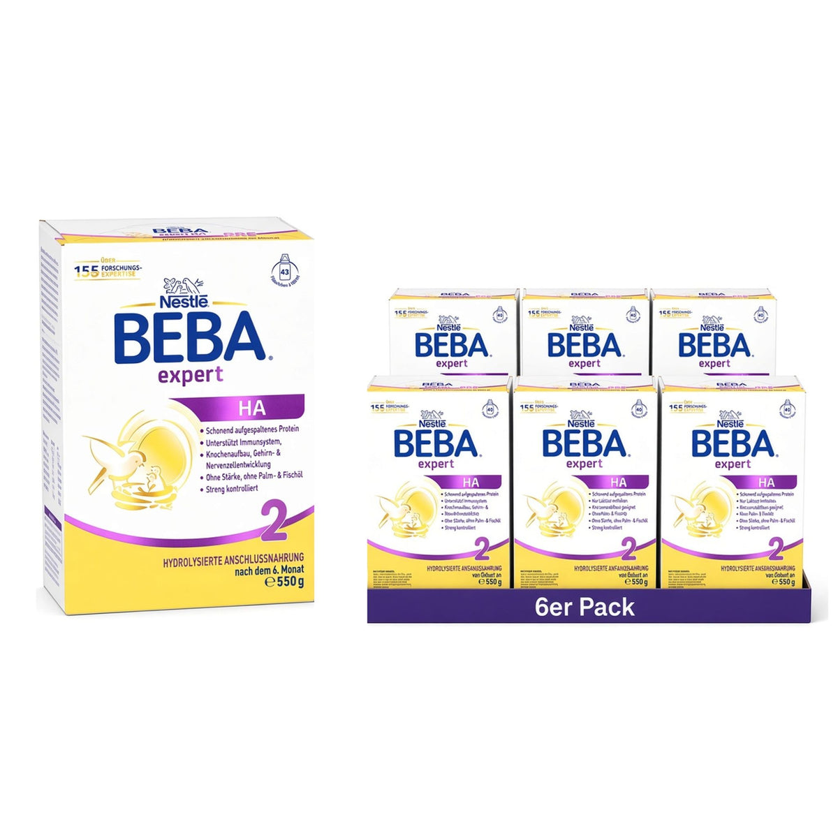 Nestlé BEBA EXPERT HA 2 – Lait de suite hydrolysé
