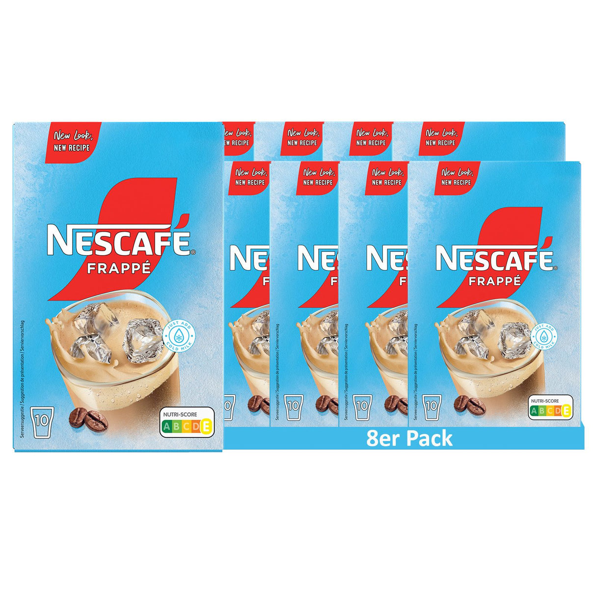 NESCAFÉ Frappé Typ Iced-Coffee, Frappé-Kaffeepulver mit Instant-Kaffee, laktosefrei, koffeinhaltig