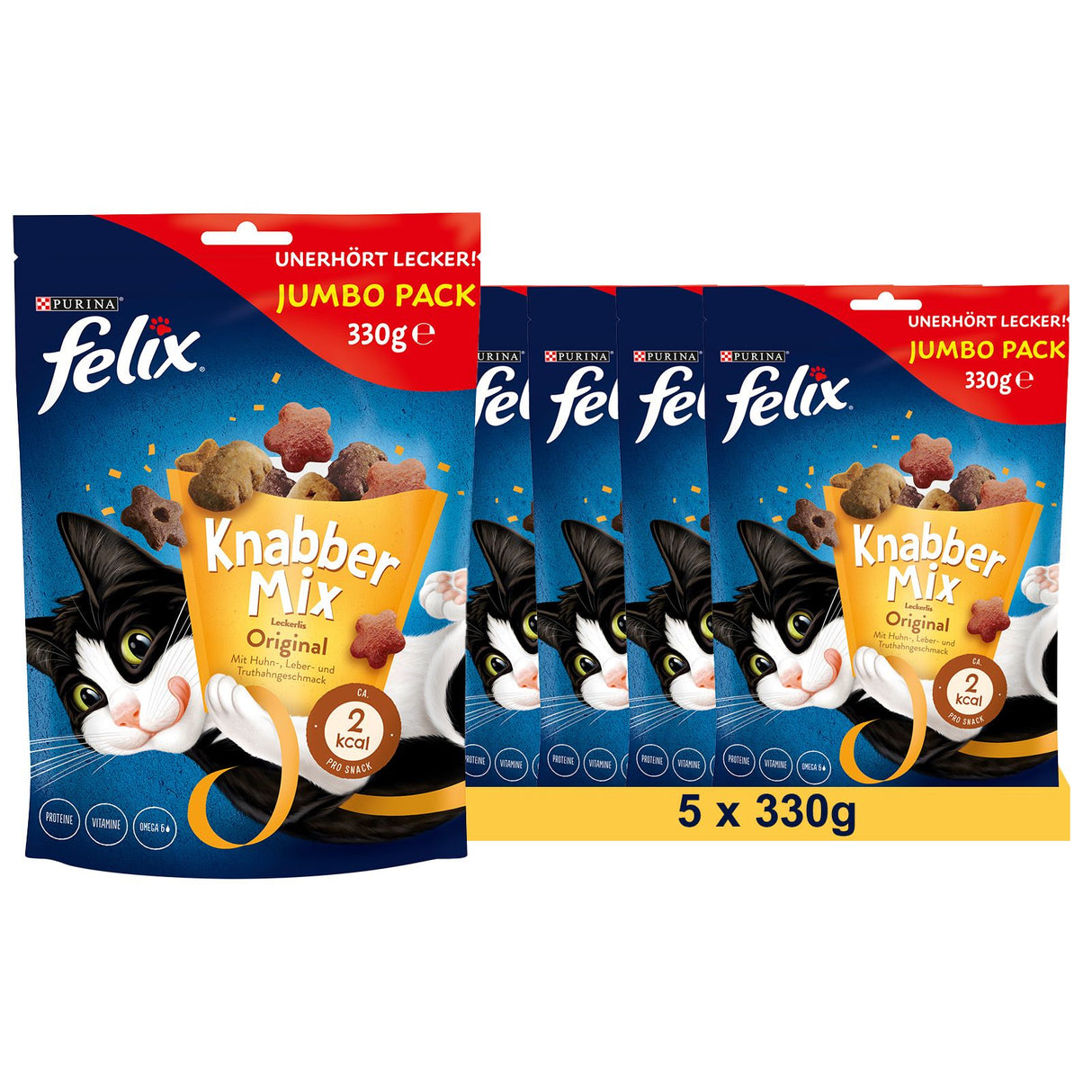 FELIX Knabber Mix Original Friandise croustillante pour chats