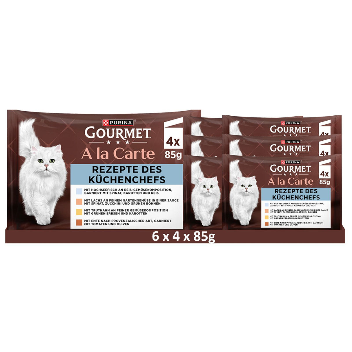 Gourmet A la Carte mit Hochseefisch, Lachs, Truthahn und Ente