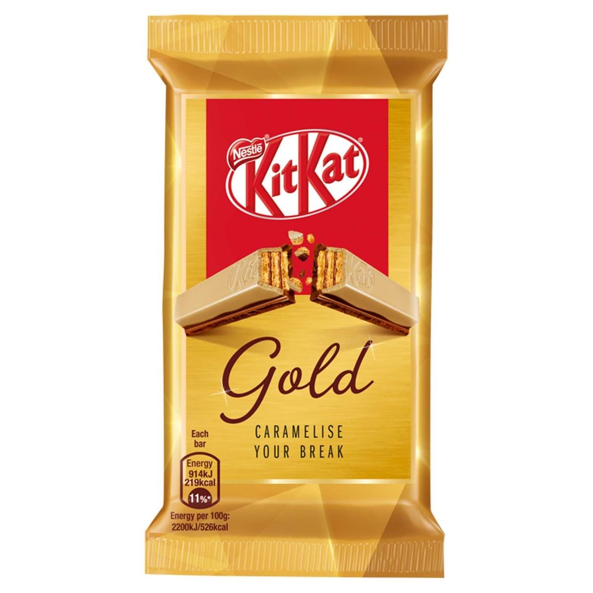 Barres chocolatées NESTLÉ KitKat Gold, paquet de 27