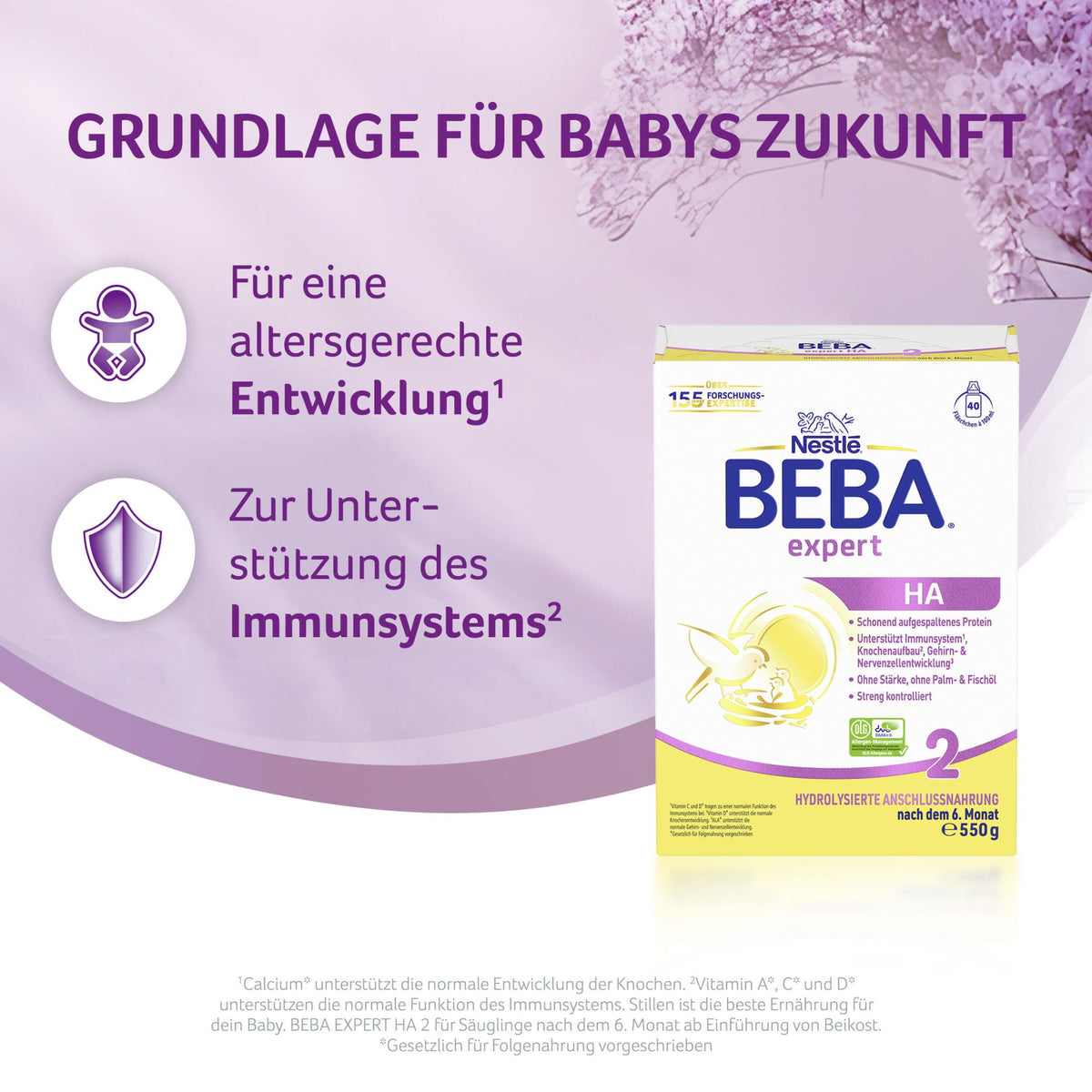 Nestlé BEBA EXPERT HA 2 – Lait de suite hydrolysé