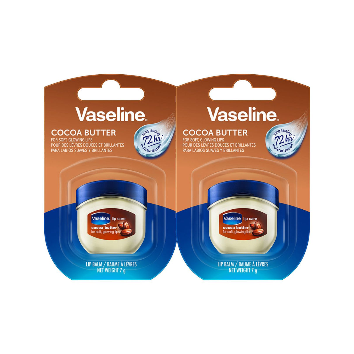Vaseline Lip Therapy 7G Cocoa Butter, Pflegender Lippenbalsam für optimale Feuchtigkeit,