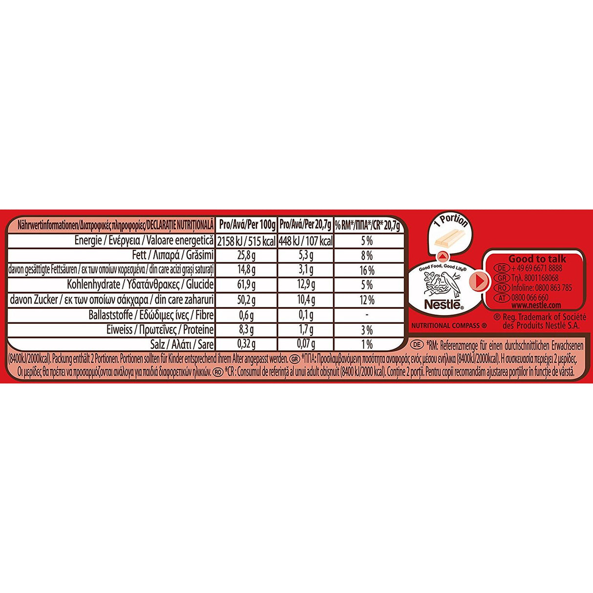 NESTLÉ KitKat White Schokoriegel 24er Pack