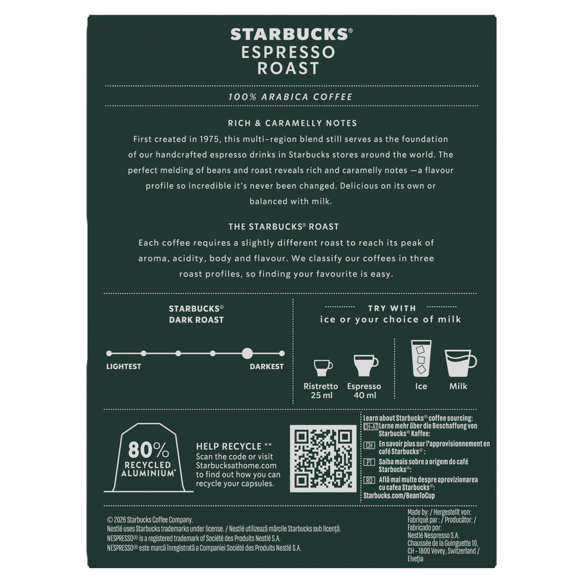 Starbucks by Nespresso Espresso Roast Big Pack
