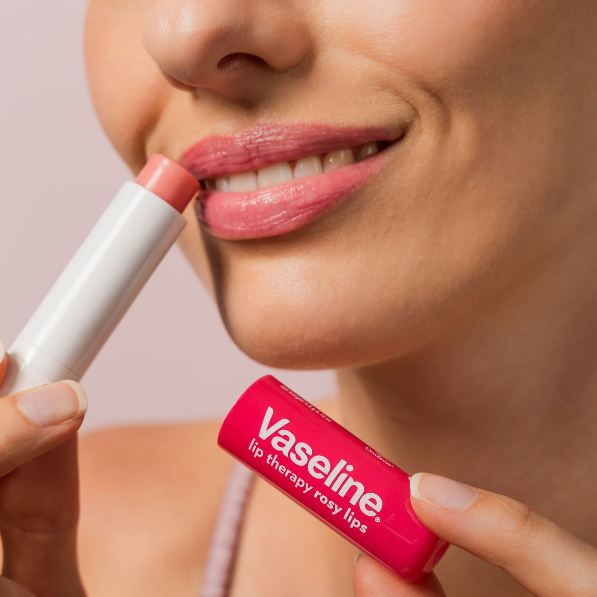 Vaseline Lip Therapy Rosy, Getönter Lippenbalsam, Lippenstift mit Mandel und Rosenöl, Doppelpack