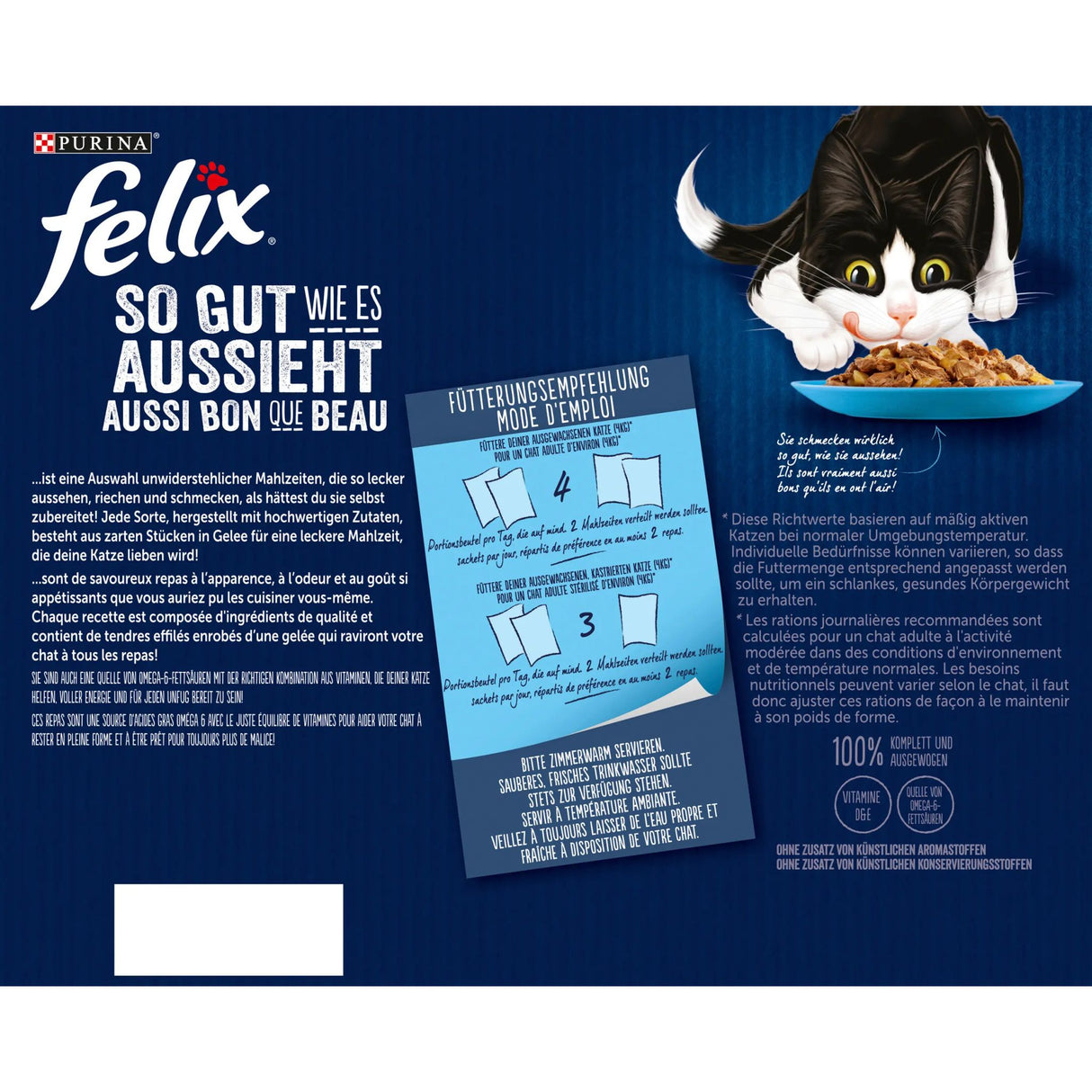 FELIX Si bon qu'il en a l'air Nourriture pour chats humide en gelée, mélange de variétés de poissons