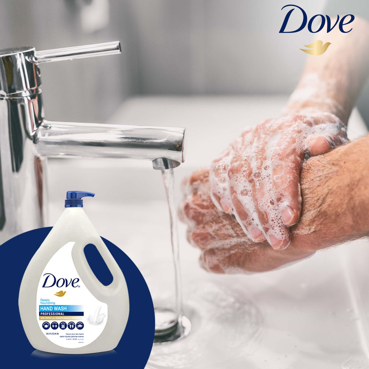 Dove Pro Handwash | Savon liquide mains nourrissant | Lotion de lavage pour usage quotidien | Pack de recharge