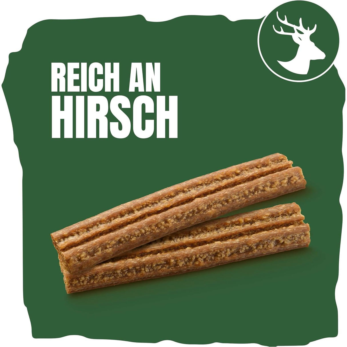 AdVENTuROS Strips Hundeleckerli fettarm, mit Hirschgeschmack 90g Beutel