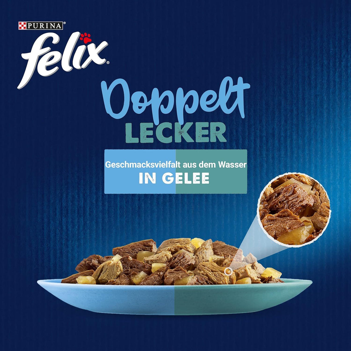 FELIX Doppelt Lecker Geschmacksvielfalt aus dem Wasser Katzennassfutter