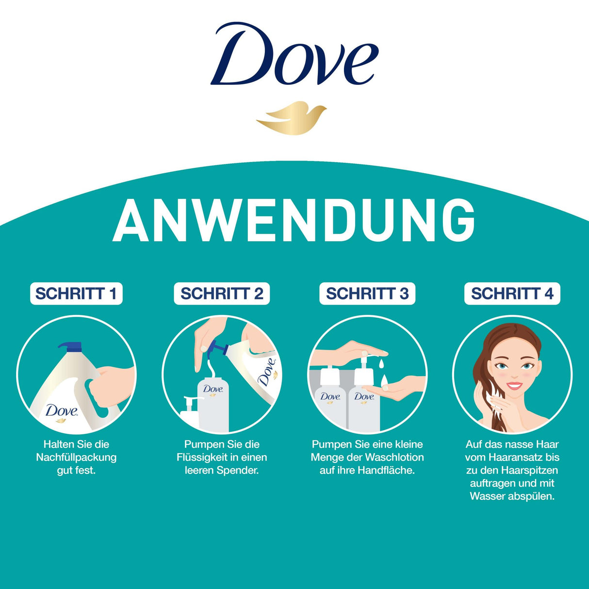Dove Pro Conditioner | Pflegende Spülung | Intensive Haarpflege für den täglichen Gebrauch | Nachfüllpack