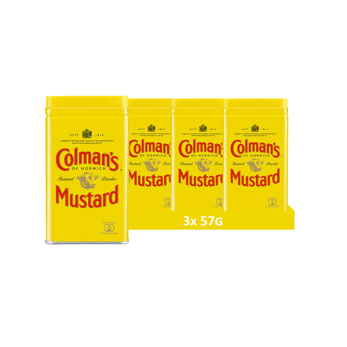 Colman's Original Senfpulver, English Mustard veganes Senfmehl ohne künstliche Zusätze