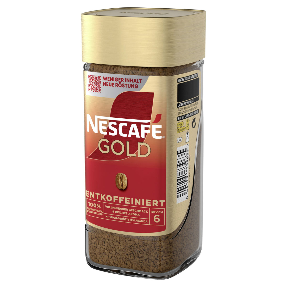NESCAFÉ GOLD Entkoffeiniert, löslicher Bohnenkaffee, koffeinfrei