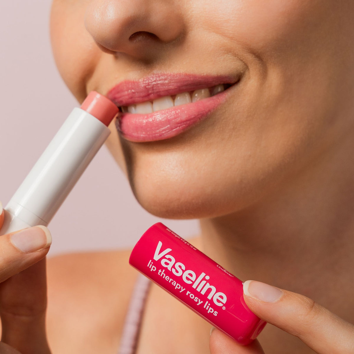 Vaseline Lip Therapy Rosy, Getönter Lippenbalsam, Lippenstift mit Mandel und Rosenöl