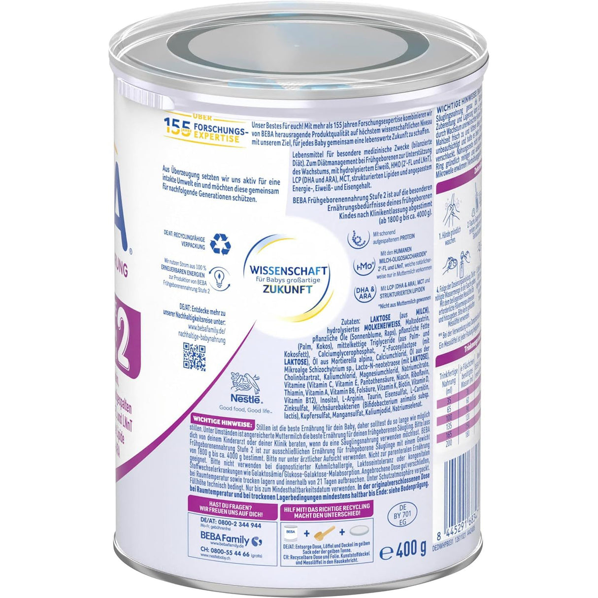 BEBA Frühgeborenennahrung Stufe 2