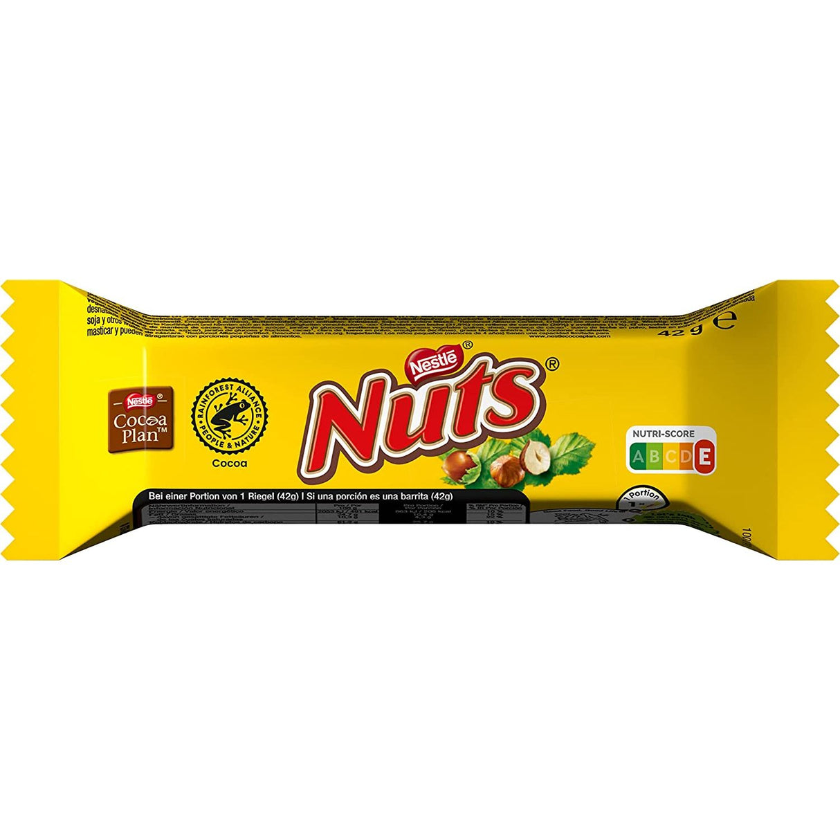NESTLÉ Nuts Barres de Chocolate Boîte de 24
