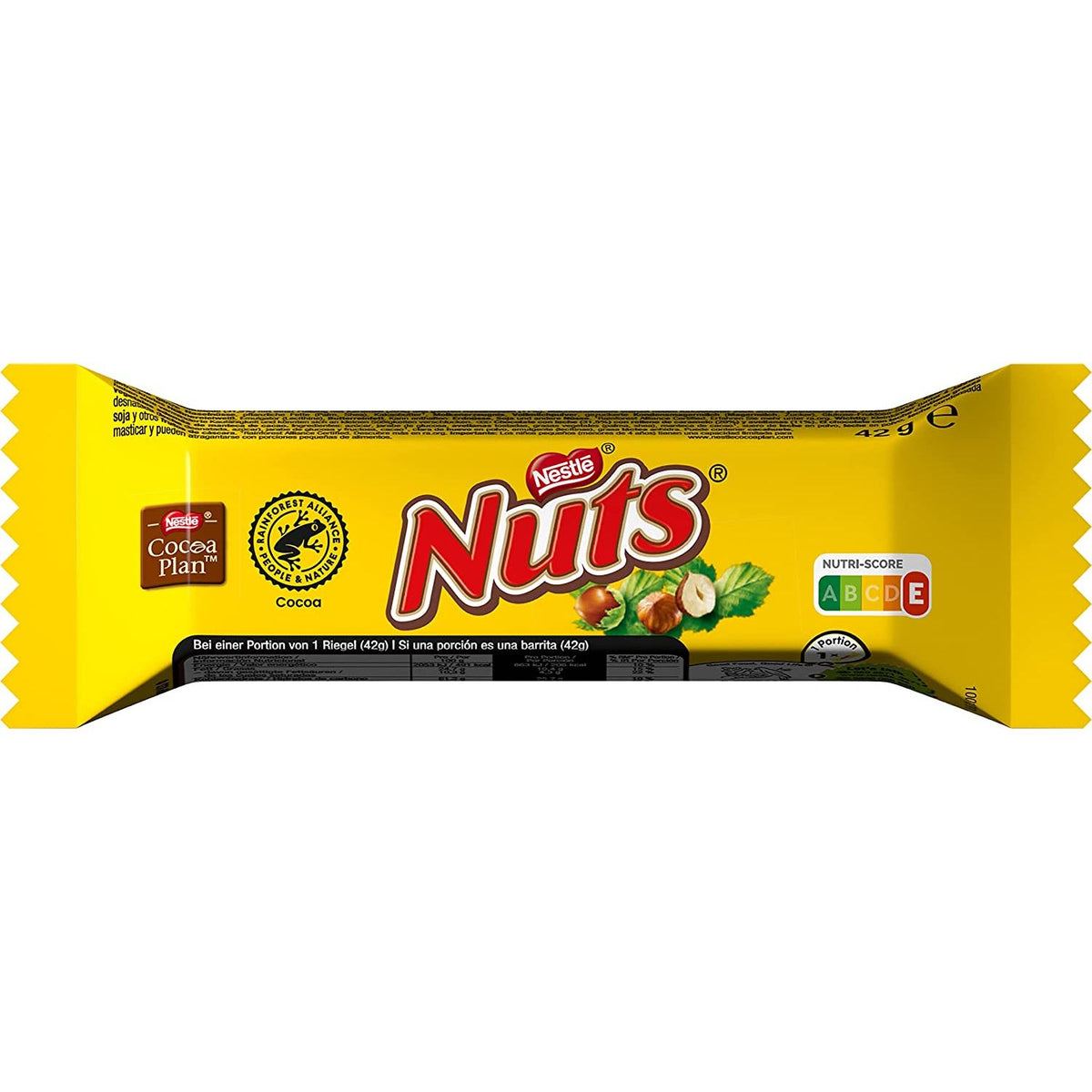 NESTLÉ Nuts Barres de Chocolate Boîte de 24