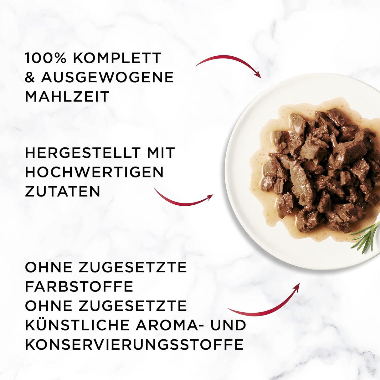 GOURMET Mon Petit Katzenfutter nass, Fleisch Sorten-Mix 6er Pack à 50g Dose