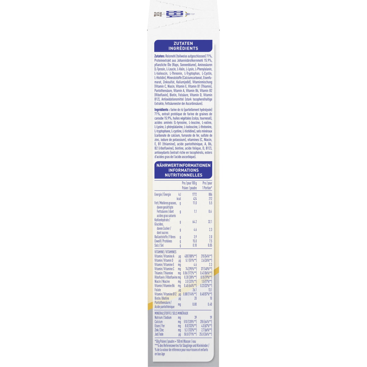 BEBA SINLAC glutenfreier Reisbrei, Sojafrei, Milch- & Laktosefrei,