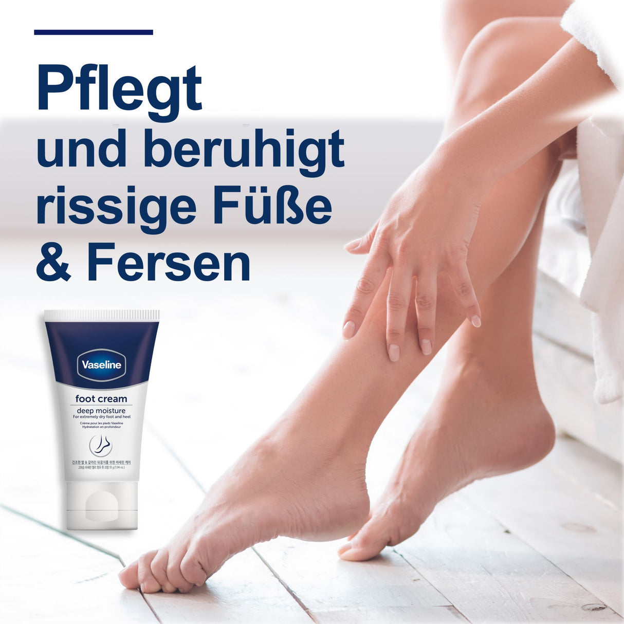 Vaseline Foot Creme | Fußcreme für die tägliche Pflege bei trockener und rissiger Haut