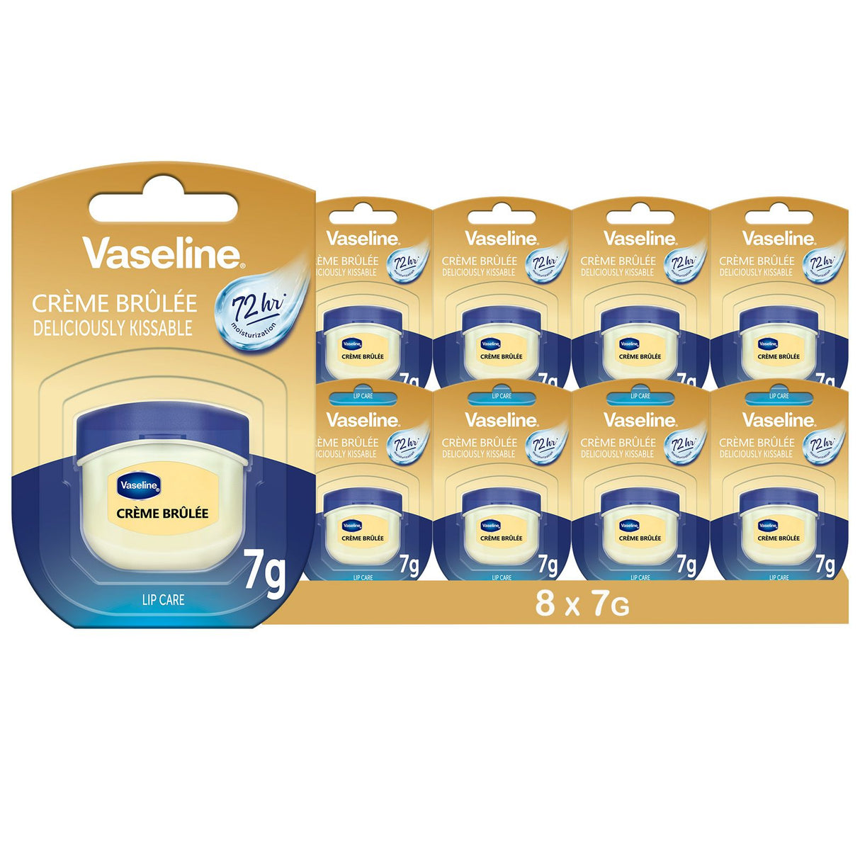 Vaseline Lip Therapy 7G Crème Brûlée | Pflegender Lippenbalsam für optimale Feuchtigkeit |