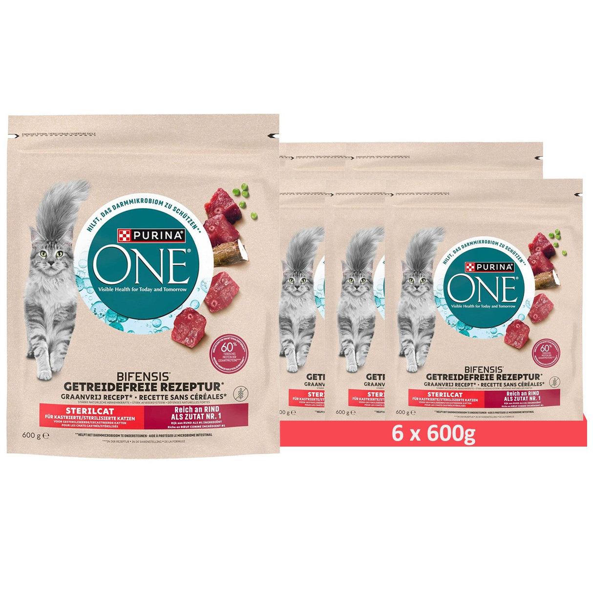 PURINA ONE Sterilcat Getreidefrei Trockenfutter mit Rind