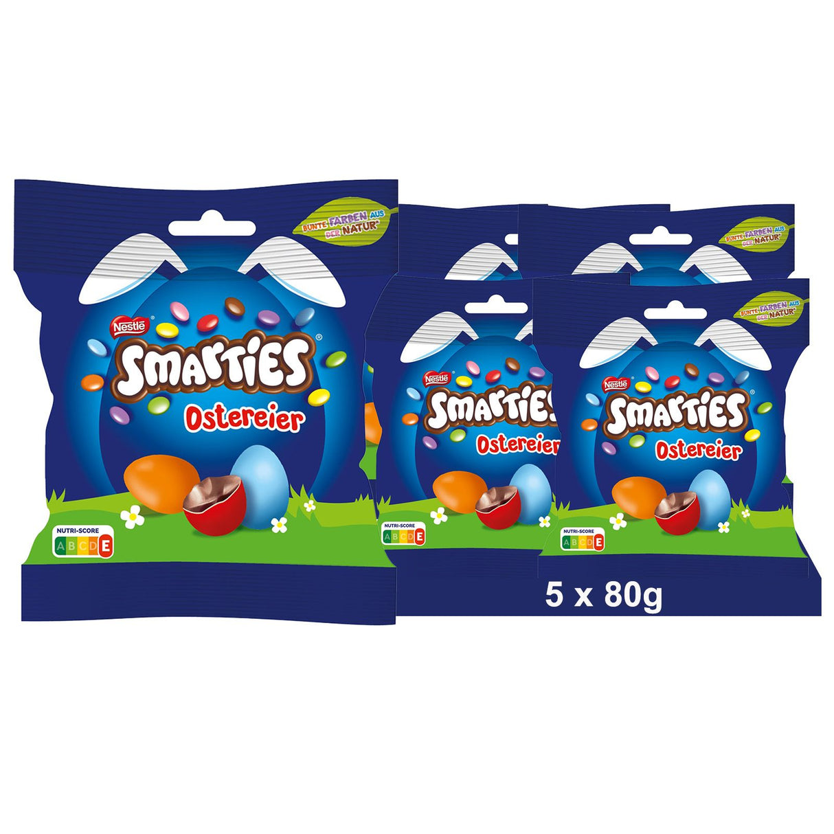 NESTLÉ SMARTIES Œufs de Pâques, Smarties en forme d'œufs en chocolat au lait avec couleurs et arômes naturels