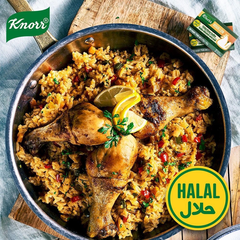 KNORR HALAL Bouillon Huhn, Klare Hühnerbrühe Halal