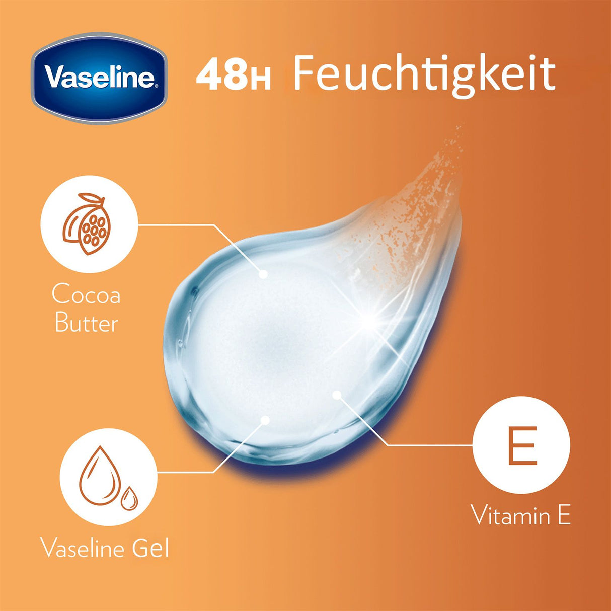 Vaseline Lip Therapy Cocoa Butter | Getönter Lippenbalsam, Lippenstift mit Kakao und Sheabutter