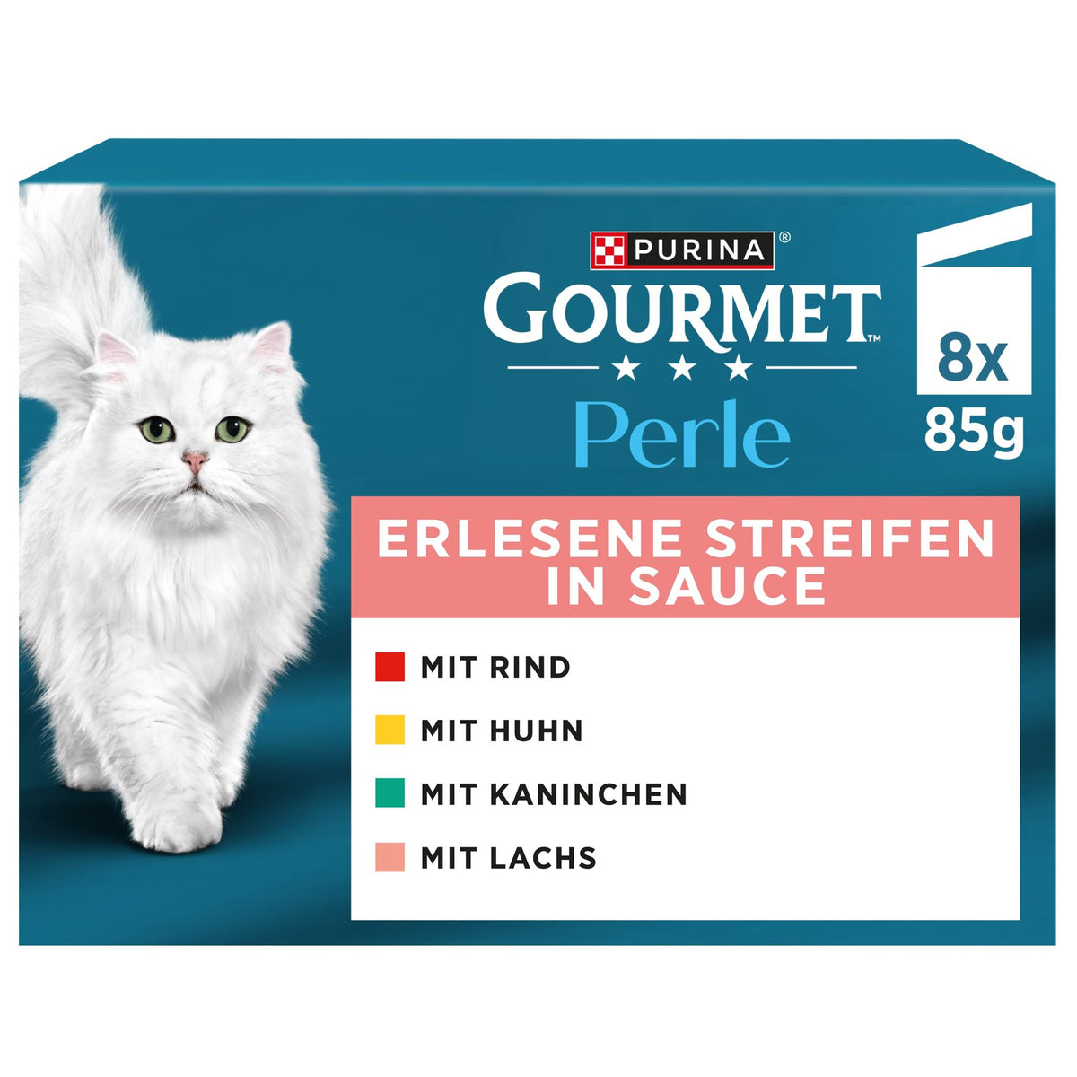 GOURMET Perle Erlesene Streifen Katzenfutter nass, Sorten-Mix