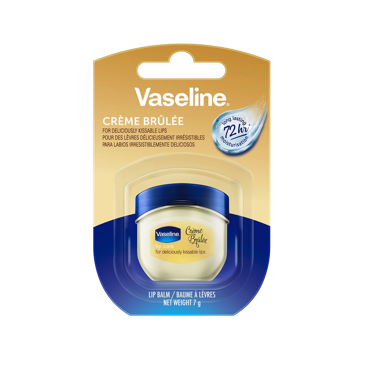 Vaseline Lip Therapy 7G Crème Brûlée | Pflegender Lippenbalsam für optimale Feuchtigkeit |