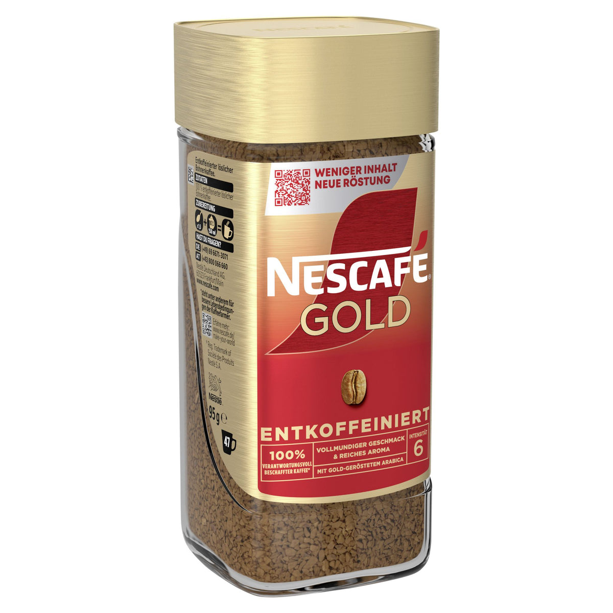 NESCAFÉ GOLD Décaféiné, café soluble en grains, sans caféine