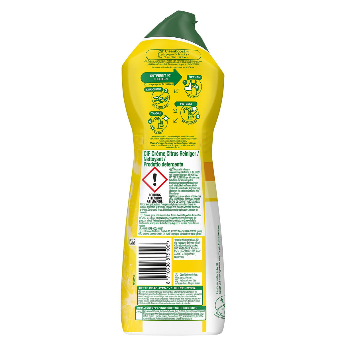 Cif Crème Citrus, Scheuermilch Citrus Reiniger